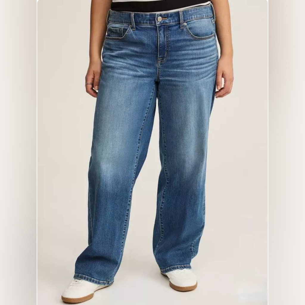 Torrid Perfect Wide-Leg Mid-Rise Jeans | Dolce Vita Blue | 16 Regular | Nwt New